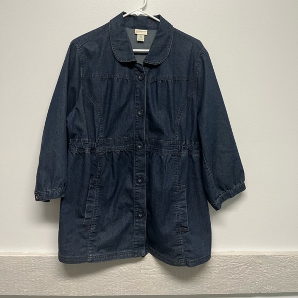Motherhood Maternity Denim Look Lightweight Jacket L